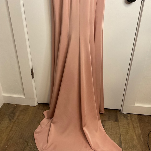 Blush Pink Off Shoulder Evening Gown XS New - Picture 10 of 13